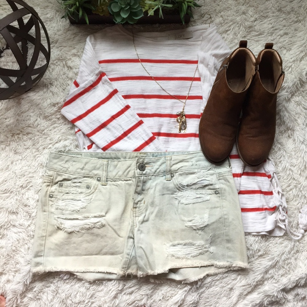 American Eagle Distressed Bleached Shorts